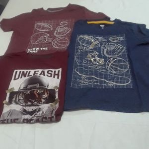 A set of 3 Boys Size 6 Sports Tee Shirts